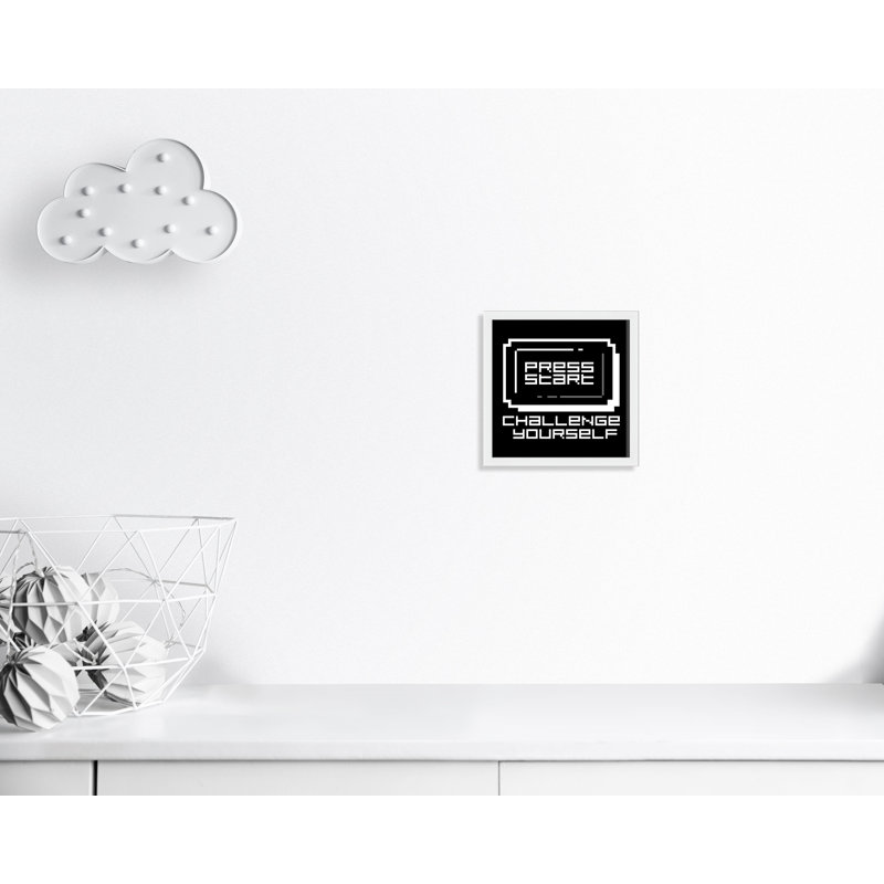 Décoration murale pour enfant challenge, H 13 po x l 13 po x P 1,19 po, Encadré de boîte blanc