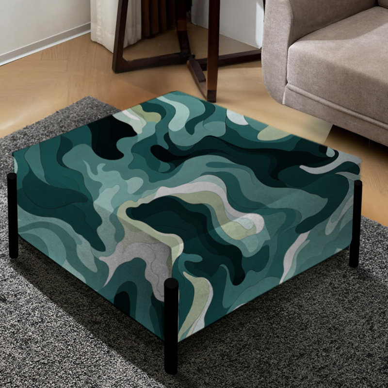 Green Chic Camouflage Fashion - Grand repose-pieds carré camouflage