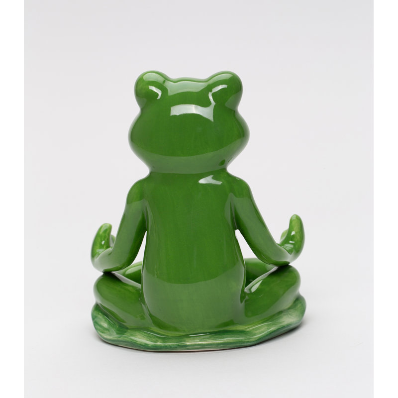 Figurine grenouille méditante ou porte-bougie