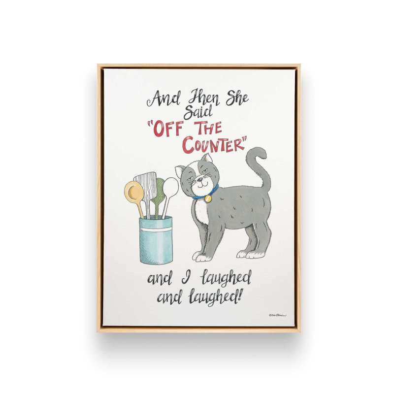 «Off the Counter» par Deb Strain, reproduction d'art, L 18 po x H 24 po, Tanné, Toile avec cadre