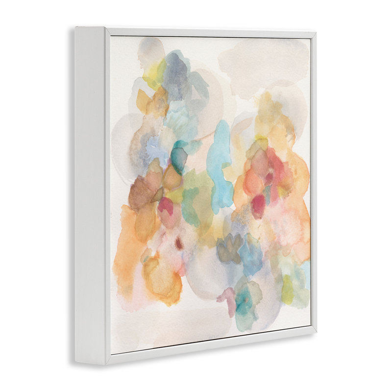 Douce aquarelle abstraite, giclée par Jodi Fuchs, H 12 po x l 12 po x P 1,5 po, Giclée encadrée blanc bord de mer