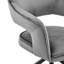 Chaise d'appoint de salle à manger Devora en velours gris avec finition noire-1270943257