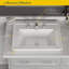 Lavabo de salle de bain rectangulaire encastré en céramique blanc avec trop-plein Town-44241331