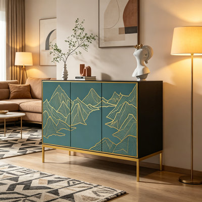Armoire de rangement de salon en bois massif