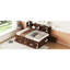 Antique Brown Wooden Captain Bed With Storage, 4 Drawers, 2 Cabinets In Full Size Frame Built-in Shade