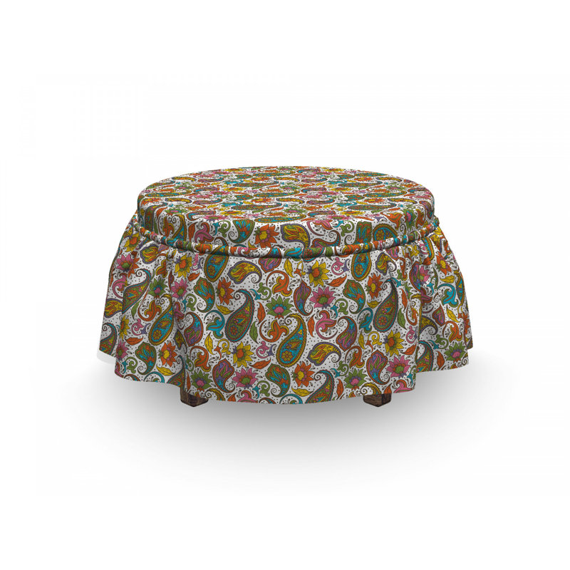 Housse pour repose-pieds motif cachemire