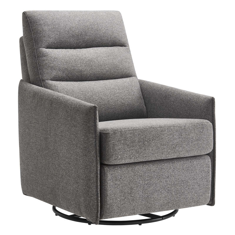 Modway Etta 28'' Wide Swivel Lounge Chair, Gray Revolution Performance Fabrics®
