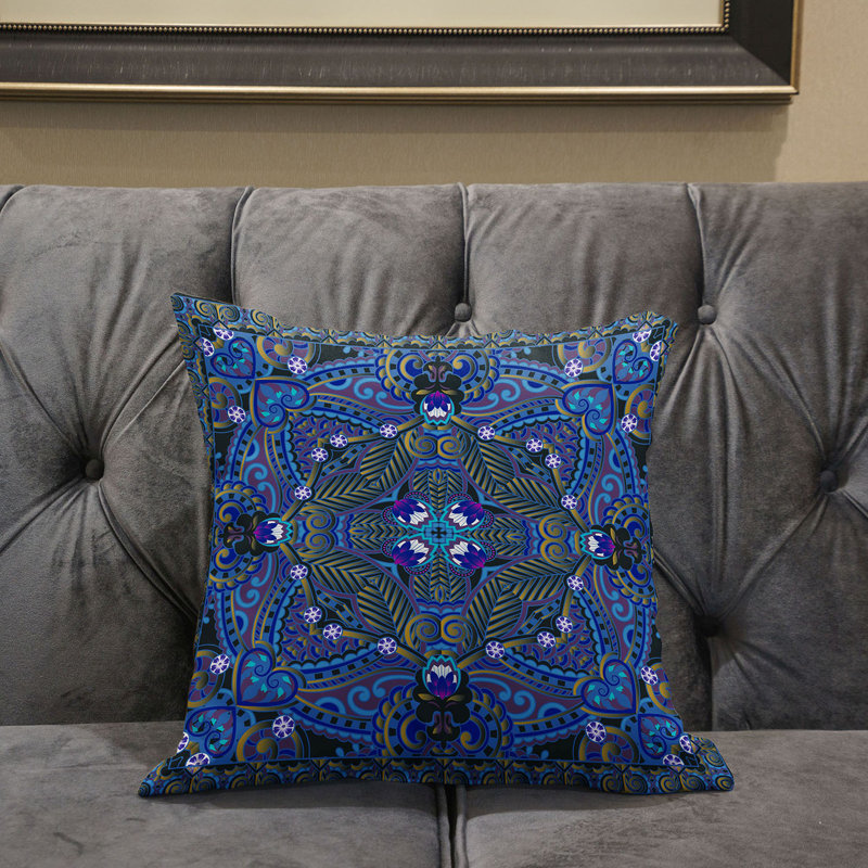 Polyester Throw Square Pillow Cover & Insert, 16" x 16" 