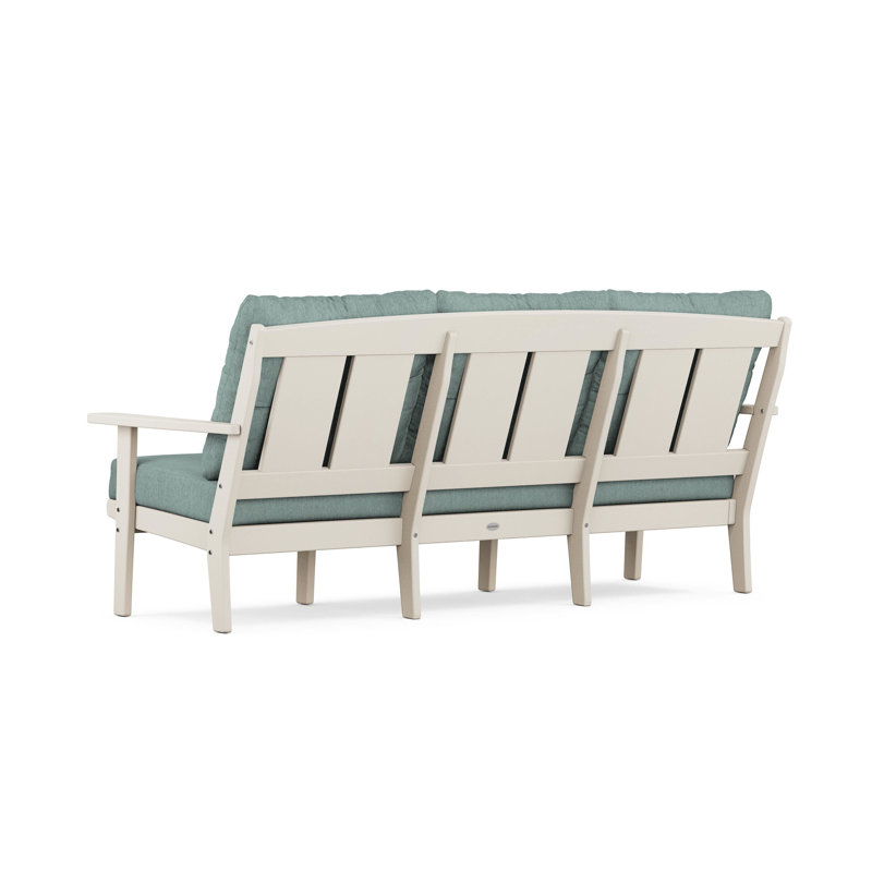 Lakeside Mission Deep Seating Sofa, Sand, Glacier Spa