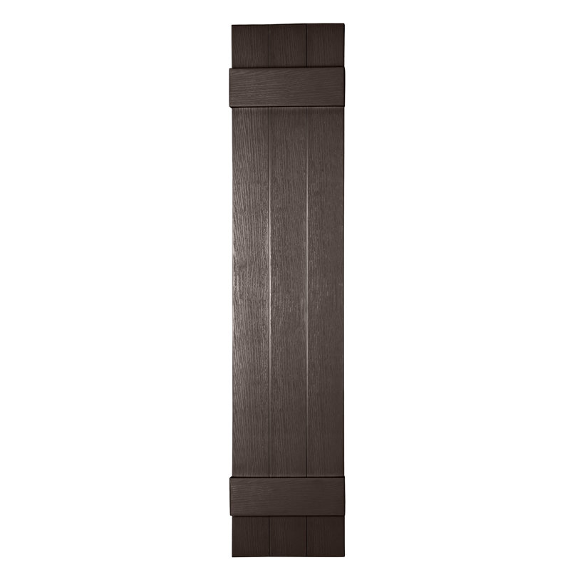 Persiennes personnalisées fermées à 3 planches, 41", Brun Sienna