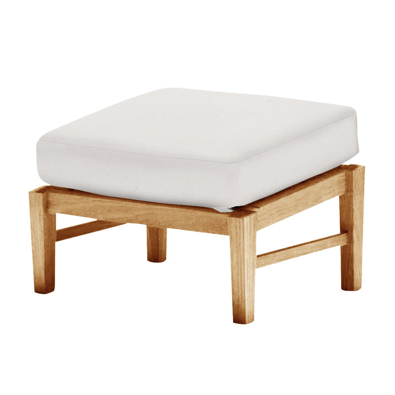 Repose-pieds Croquet - Teck naturel, Teck naturel, Welt, Blanc naturel