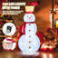 Bonhomme de neige de Noël illuminé avec chapeau haut de forme
