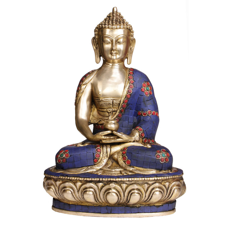 Bouddha avec Pinda-Patra (avec incrustations superfines)