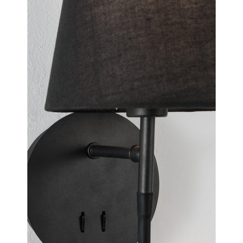 LED Armed Sconce, Black