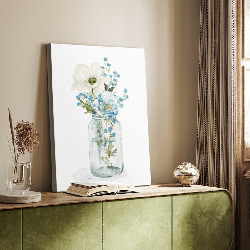 Mason Jar Blues I - galerie sur mesure Cavas, H 60 po x l 40 po