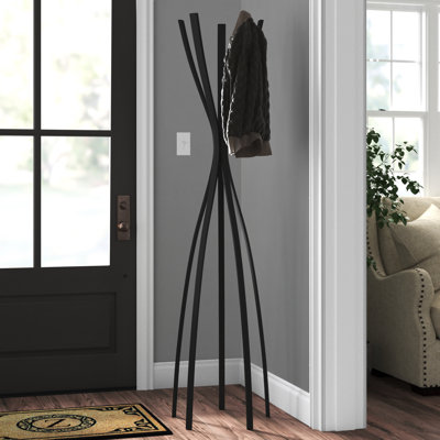 Portemanteau contemporain autoportant en métal à cinq crochets de H 72 pour la chambre à coucher
