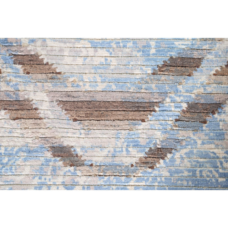 Tapis moderne abstrait à rayures All-Over 3 x 5