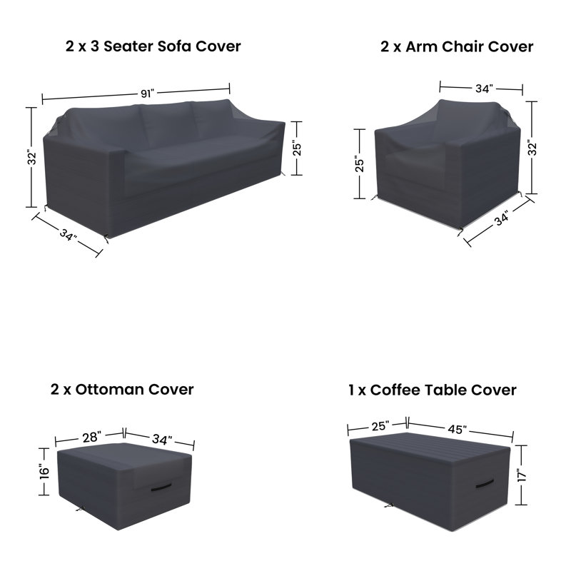 Avrahom Outdoor Conversation Sets Group Seating Patio Furniture Covers