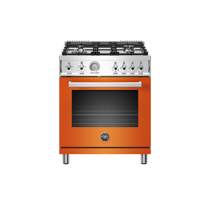 Bertazzoni 30'' W Natural Gas Free Standing Range, Orange