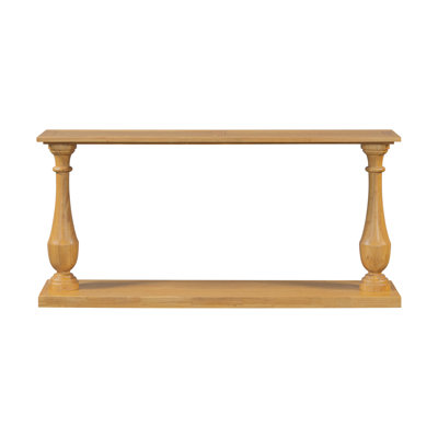 Vintage Sofa Table - Space-Saving Design With Luxurious Pine Veneer And Elegant Tapered Legs, Modern Narrow Entryway Table For Living Room, Study, Foy by Ophelia & Co.