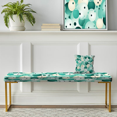Upholstered Gold Bench