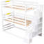 Lit simple superposé simple en blanc - modèle séparé et triple espace de rangement supplémentaire