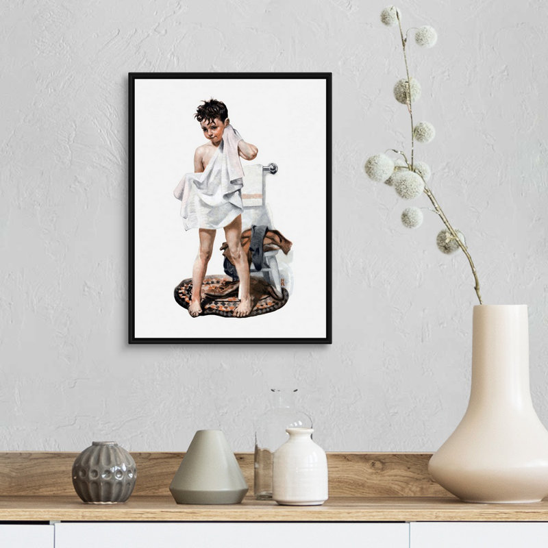 C-L-E-A-N, art mural sur toile, Cadre flottant noir, H 18 po x l 14 po x P 1,75 po
