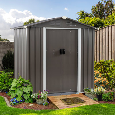 6 ft. W x 4 ft. D Metal Storage Shed