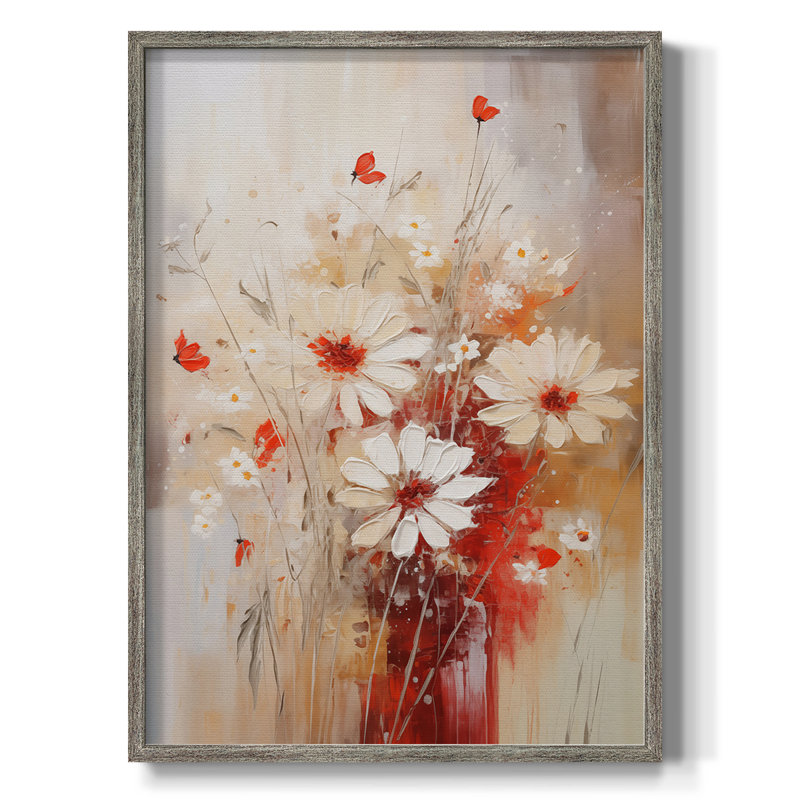 Reproduction encadrée FLORAL Series CECXLVII - bois massif, H 15 po x l 12 po