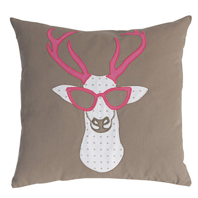  Deer with Sunglasses Throw Pillow