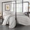 Ensemble de courtepointe réversible en coton gris Stone Cottage Whitehills