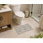 Tapis de toilette rectangulaire absorbant et antidérapant à rayures zébrées-74541736