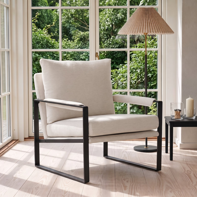 Accent Chair, Linen Light Beige