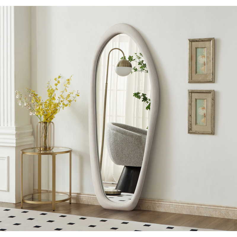 Miroir Raeana, 70,5 po x 30 po, Blanc