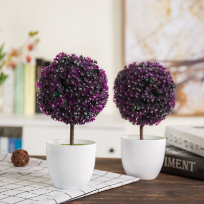 25.4cm Faux Boxwood Topiary in Pot