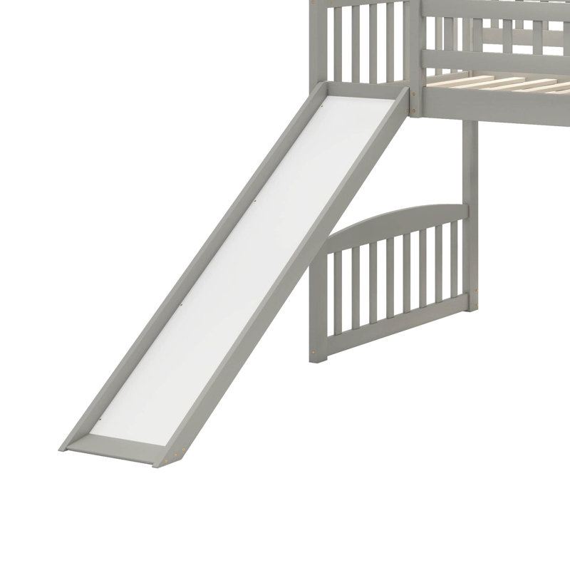 Twin Size Loft Bed With Slide And Ladder