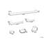 6-Piece Bathroom Hardware Set TUMACO with Towel Bars and Hooks-3130155