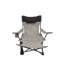 Chaise de camping inclinable et réglable en tissu de polyester, beige