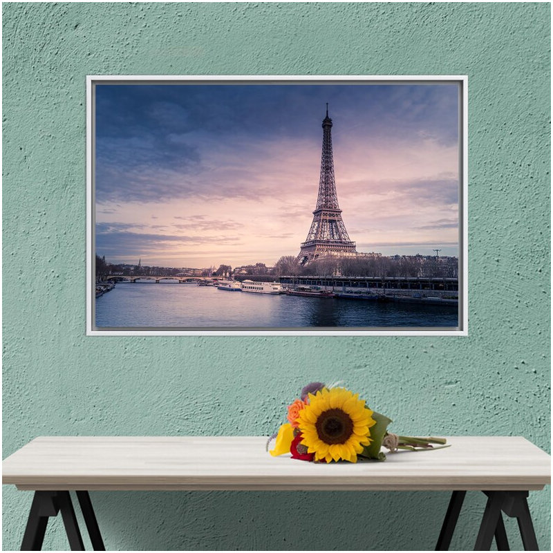 Print on Canvas, White Floater Framed, 40 cm H x 60 cm W