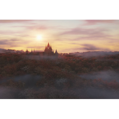 Old Castle in the Forest at Sunset by Gremlin