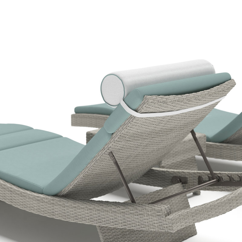 Ehrenfried 17 - Person Patio Conversation Set with Cushions, Spa Blue/Gray