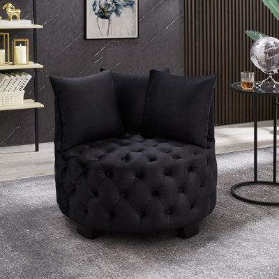 Chaise d'appoint contemporaine rembourrée et capitonnée