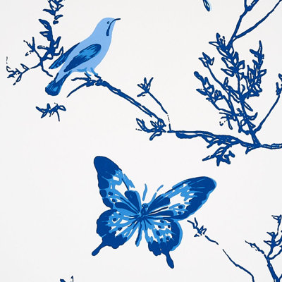 Papier peint oiseaux et papillons