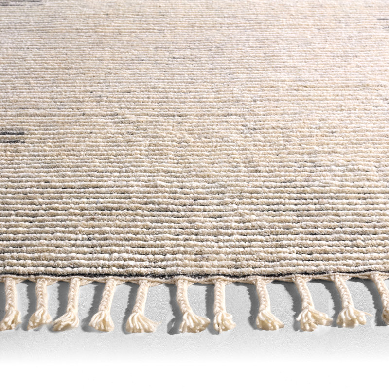 Jaipur Living Patra ALP05 Handknotted Solid Cream and Taupe Area Rug (5'x8'), Rectangle 5' x 8'