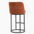 Counter Height Bar Stools Set Of 2, Modern Barrel Design With Backrest, Linen Fabric Upholstered For Kitchen Island-340105602