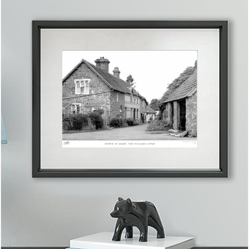 Down St Mary, The Village C1960 - Single Picture Frame Print, 28cm H x 36cm W x 2.3cm D