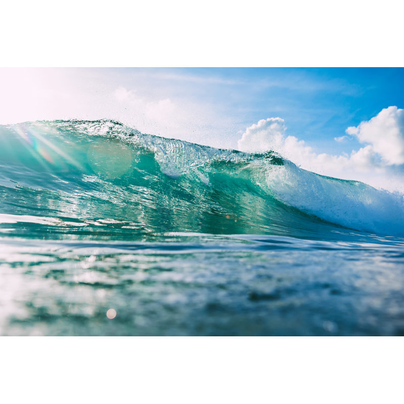 «Blue Wave in Ocean» par Nuture - photographie sur toile tendue, L 30 po x H 20 po