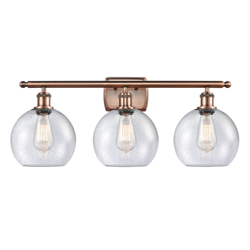 Éclairage pour salle de bain 3 lumières Cindi, Incandescente, Cuivre antique