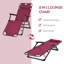 Chaise longue réglable en métal pour se prélasser au soleil, conception pliante polyvalente pour la détente sur la plage et le patio