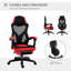 Chaise de bureau, fauteuil à haut dossier, chaise d'ordinateur avec roulettes